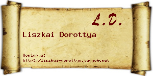 Liszkai Dorottya névjegykártya